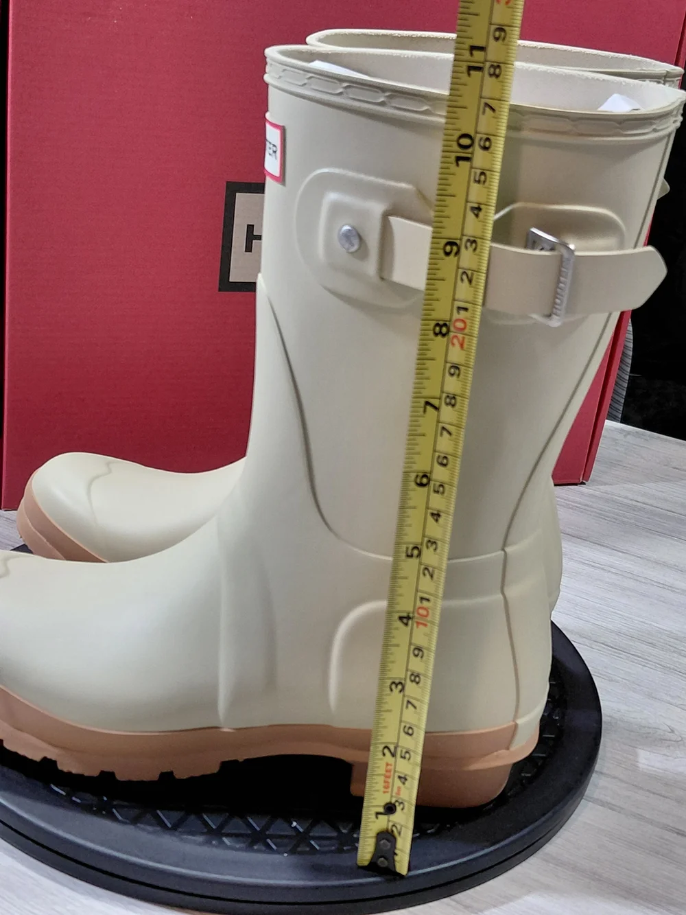 NEW Hunter Women Original Short 100% Waterproof Rubber Rain Boots Biscuit Tan W7